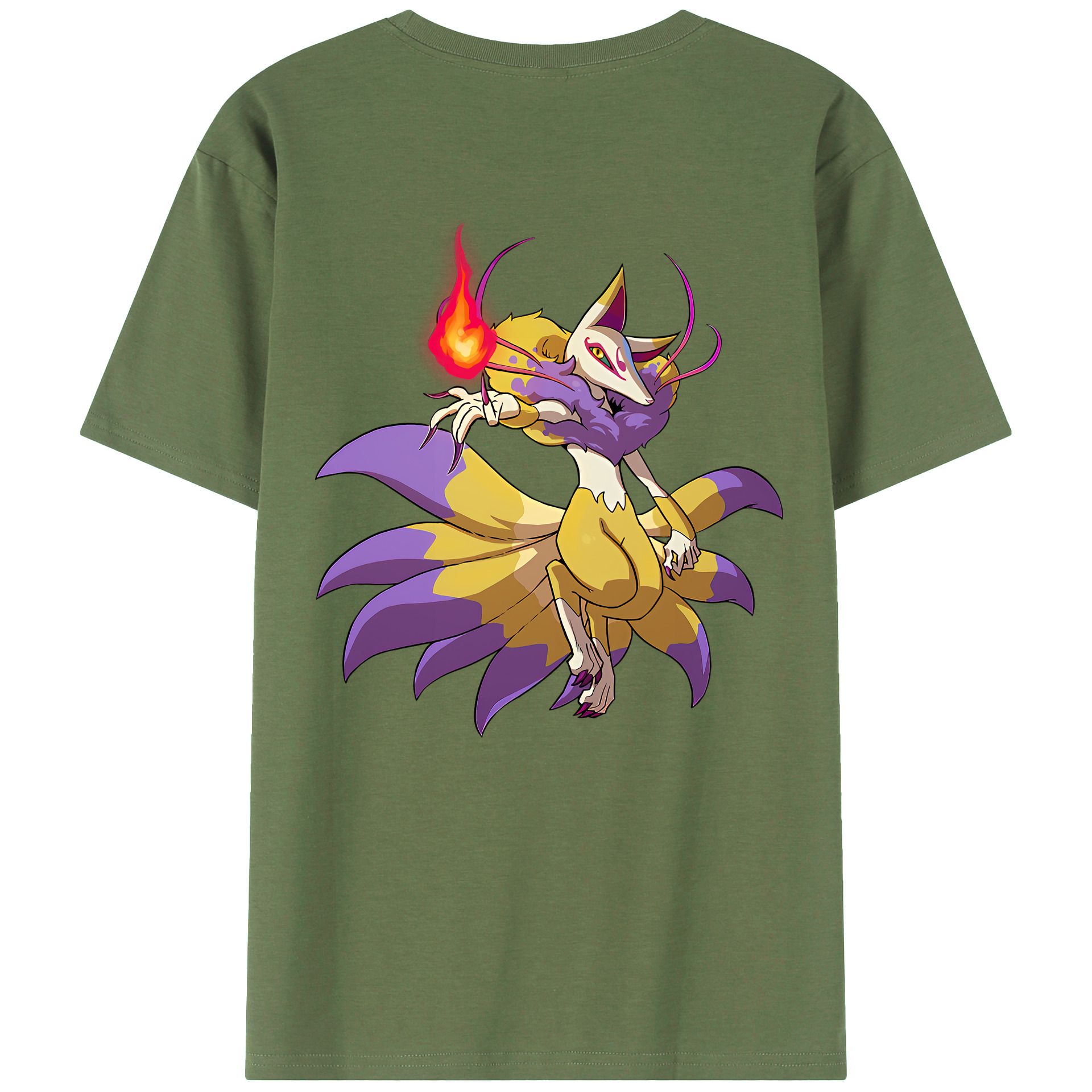 （画像用） 妖怪ウォッチ Yo-kai Watch 綿100％ メンズ半袖Tシャツ（バックプリント） 通気性